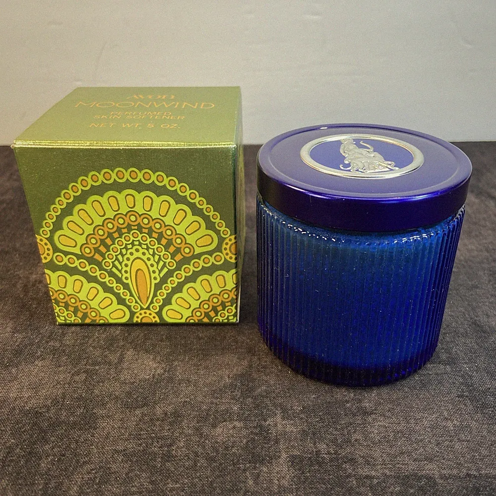 Avon Moonwind-Perfumed Skin Softener-5 Oz-New With Box-MCM-Vintage-60’s