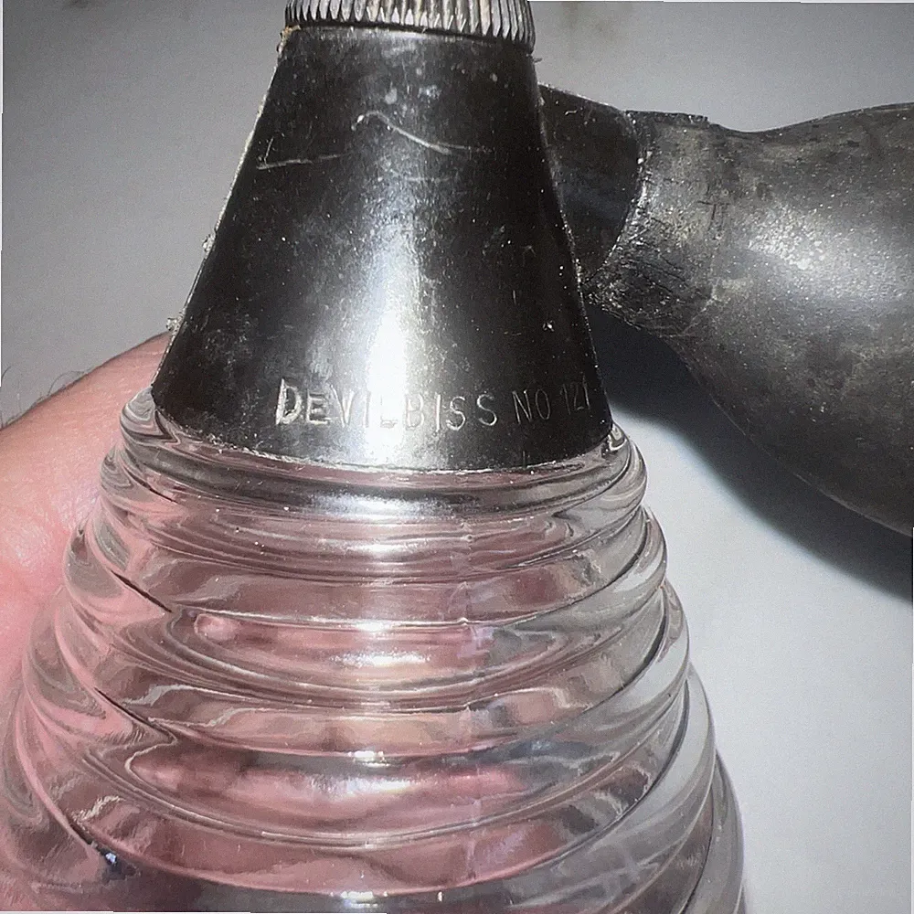 DeVilbiss Multi Purpose Glass Bottle Hair Perfume Atomizer 121 Art Deco MCM VTG