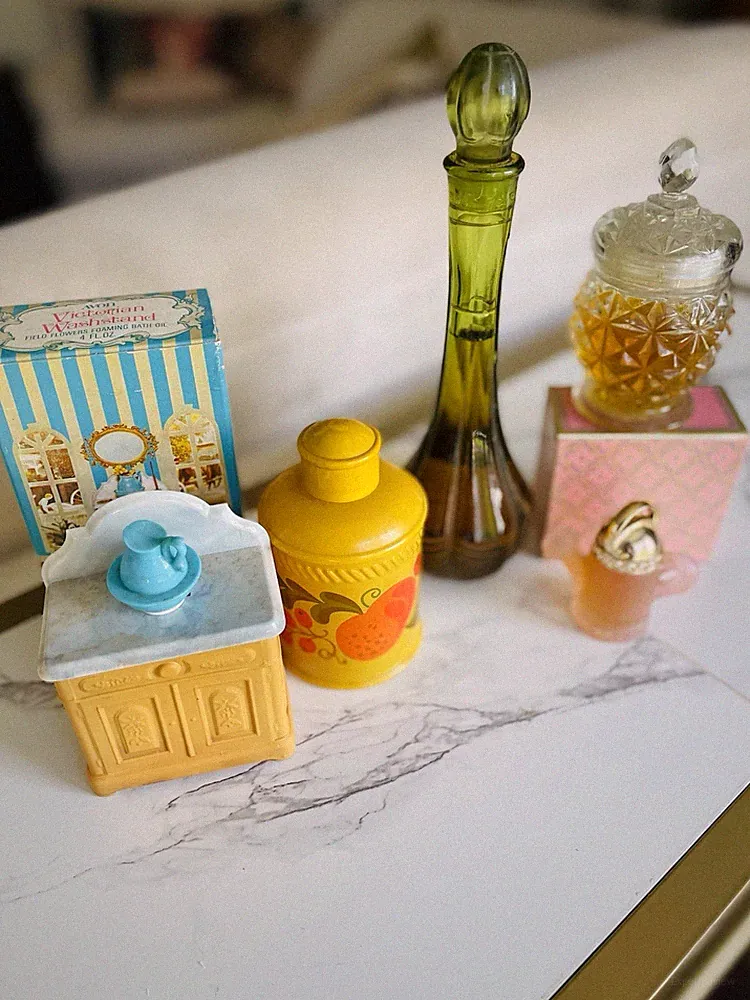 Lot of 4 Vintage Avon Perfume & Bath Oils Rare Some Full MCM 70's. See Pics! :)