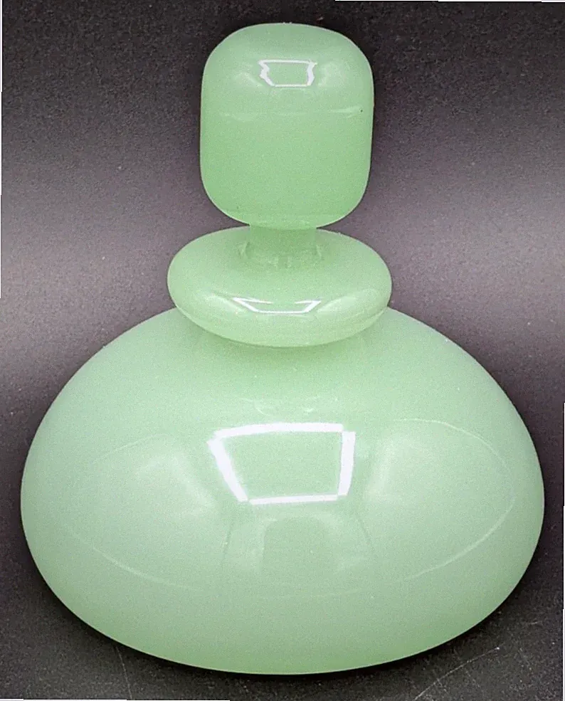 Murano Alabastro Jade Perfume Bottle w/ Solid Stopper – Seguso Style – 4 3/4
