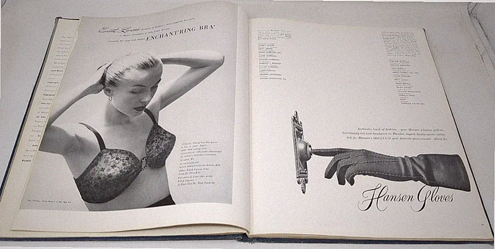 Vintage 1950 Best Advertising Book Car Fashion Perfume Magazine Ads Design MCM